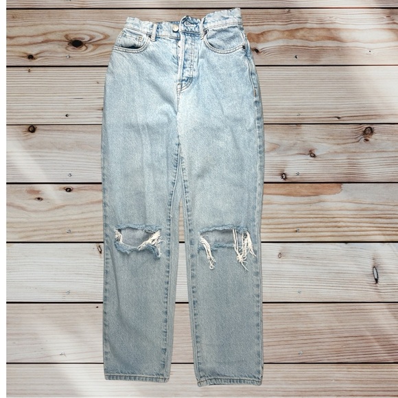 PACSUN button-up ripped women’s blue jeans size 23 - Picture 4 of 14